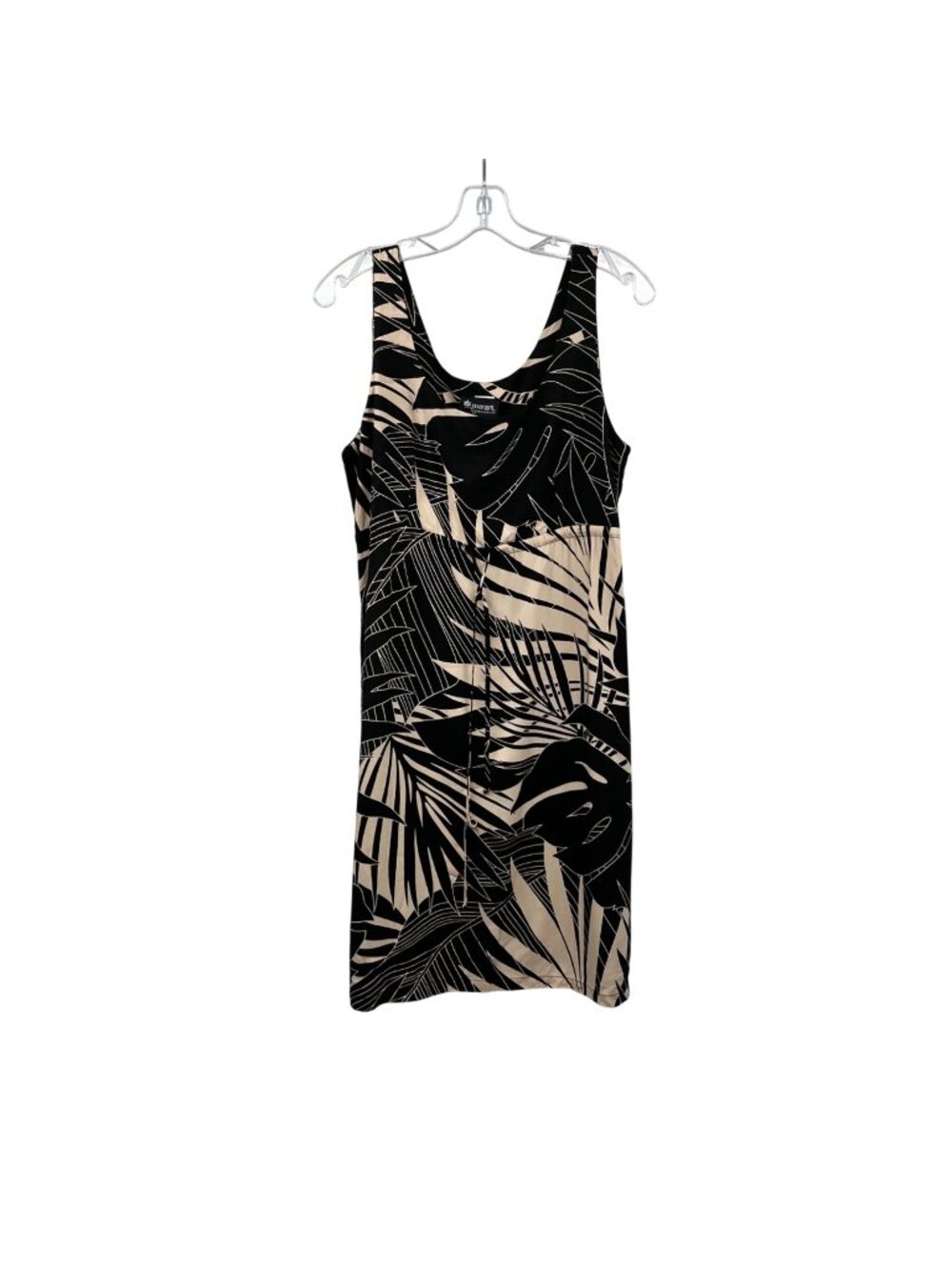 Puanani Womens Tank Dress Empire Cinch Waist Black/Tank Tropical Size XL